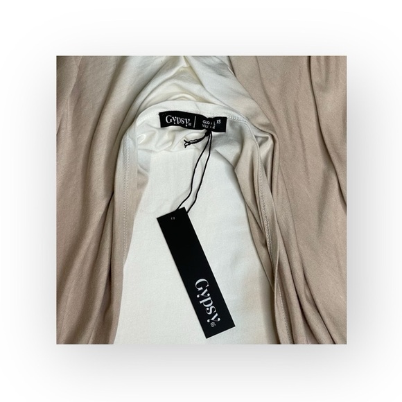 new Gypsy05 ☀︎︎ Waterfall Open Back Long Sleeve Top ☀︎︎ Cream Ombré Tie Dye ☀︎︎ - Picture 6 of 16